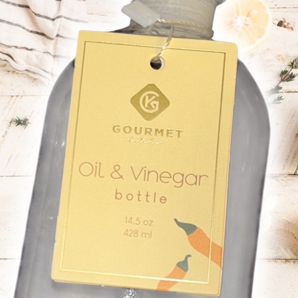 NWT Gourmet Home Glass Chili pepper Oil & Vinegar bottle 14.5 oz. - Picture 3 of 9